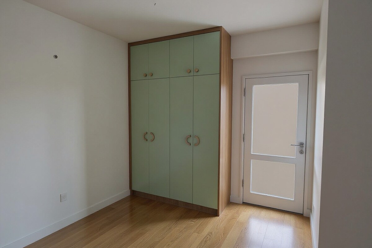 Luxury Fluted Glass Cabinet with Champagne Gold Profile Frames #8